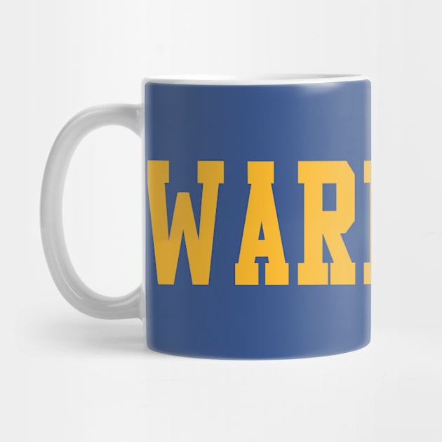 Warriors (yellow athletic text) by tropicalteesshop